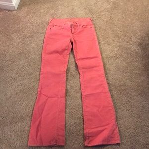 7 for all mankind, corduroys, pink, flare